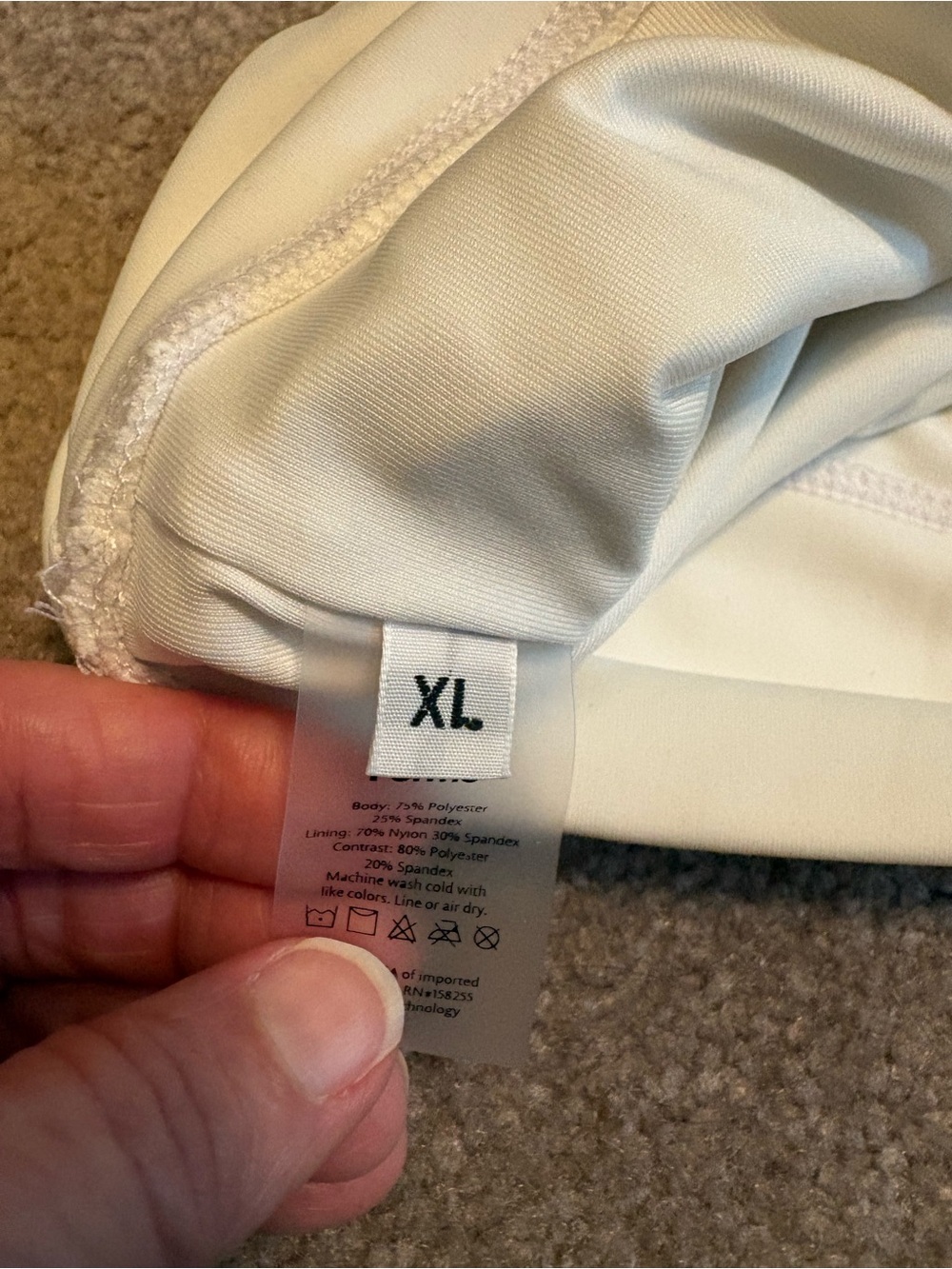 White Sports Forme Crop bra with Back Keyhole - Picture 3 of 4